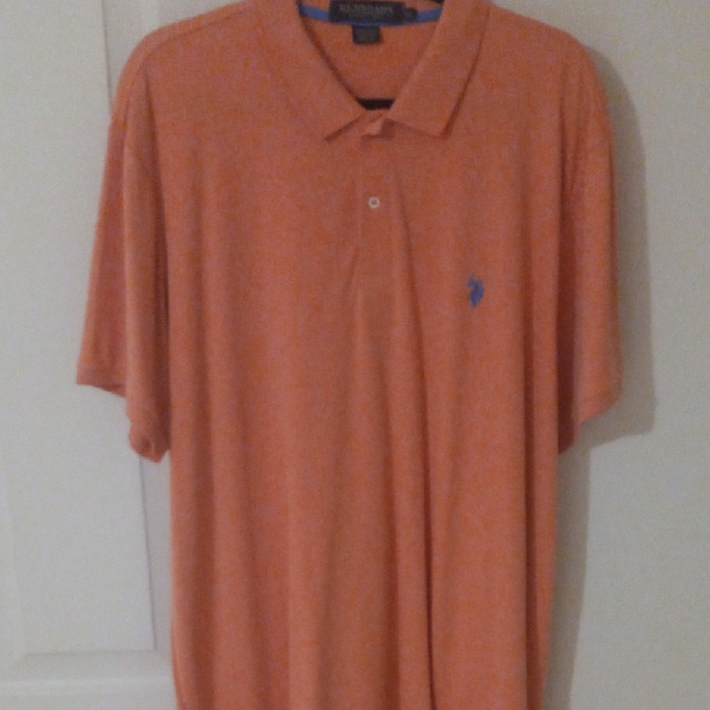 US Polo Assn Orange Polo Shirt Classic Style